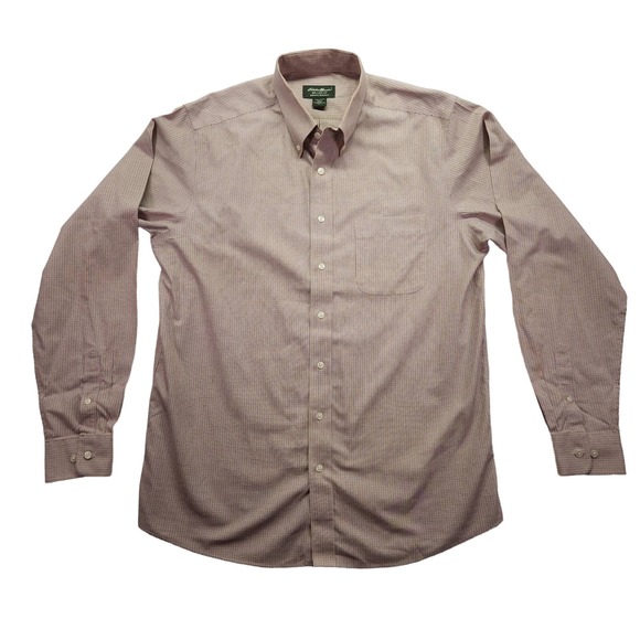 Eddie Bauer Other - Eddie Bauer Shirt Mens Large Tall Relaxed Fit Wrinkle Resistant Button Up Plaid